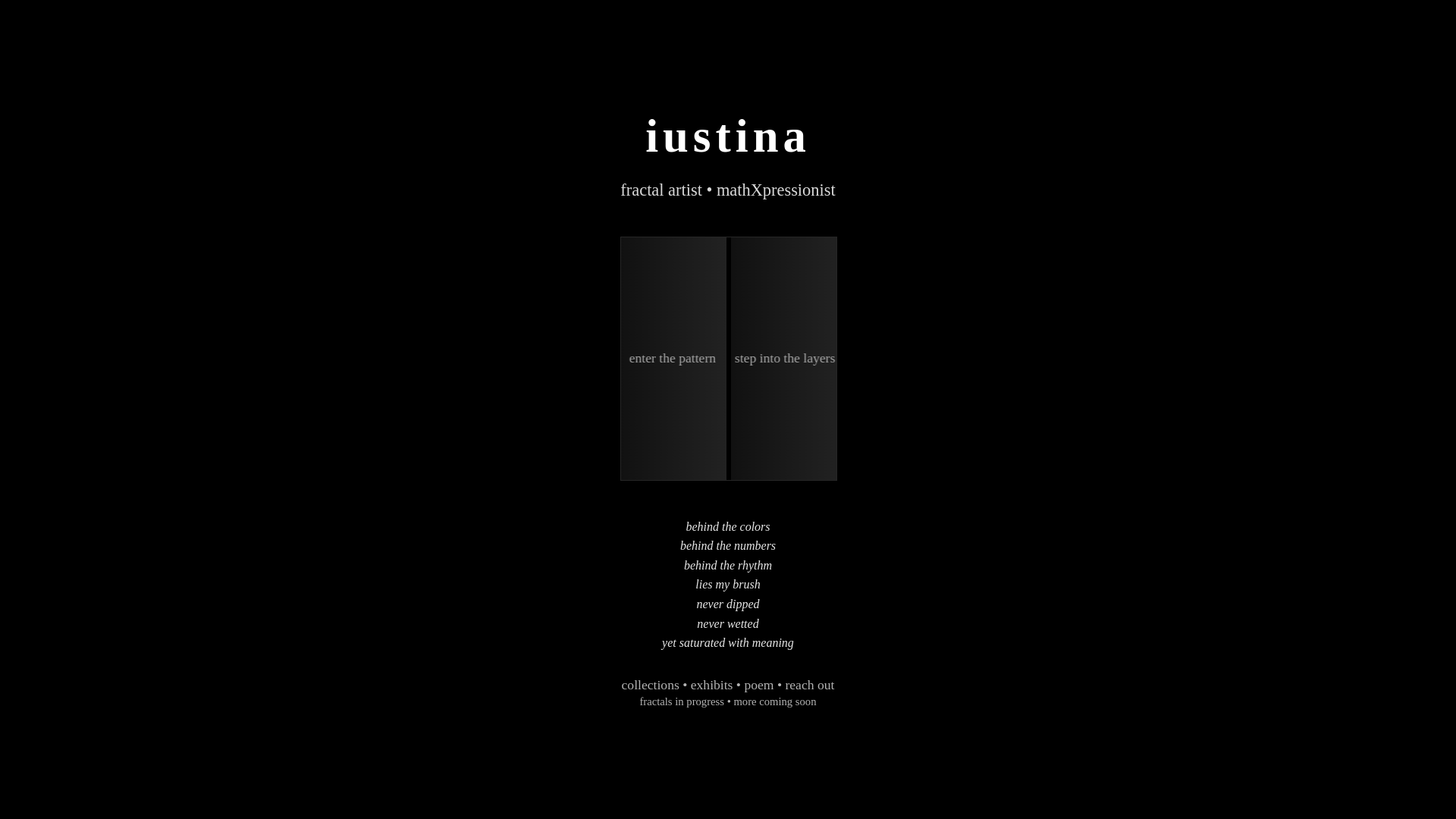 website screenshot of https://iustina.art/