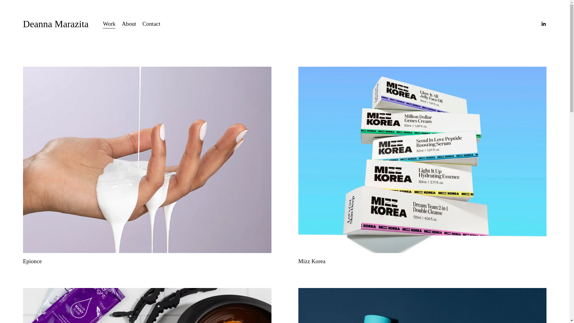 website screenshot of https://deannamarazita.com/