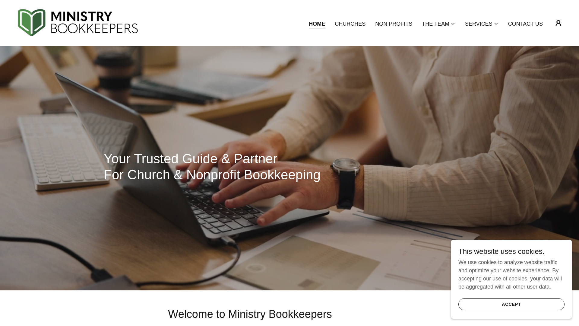 website screenshot of https://theministrybooks.com/