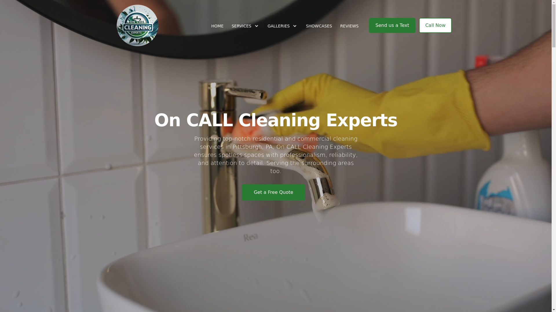 website screenshot of https://oncallcleaningexperts.com/