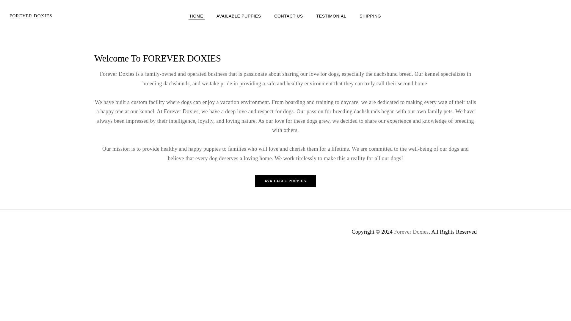 website screenshot of https://foreverdoxies.com/