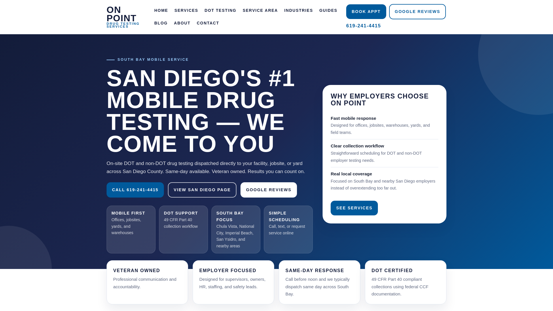 website screenshot of https://onpointdrugtestingfinal.pages.dev/