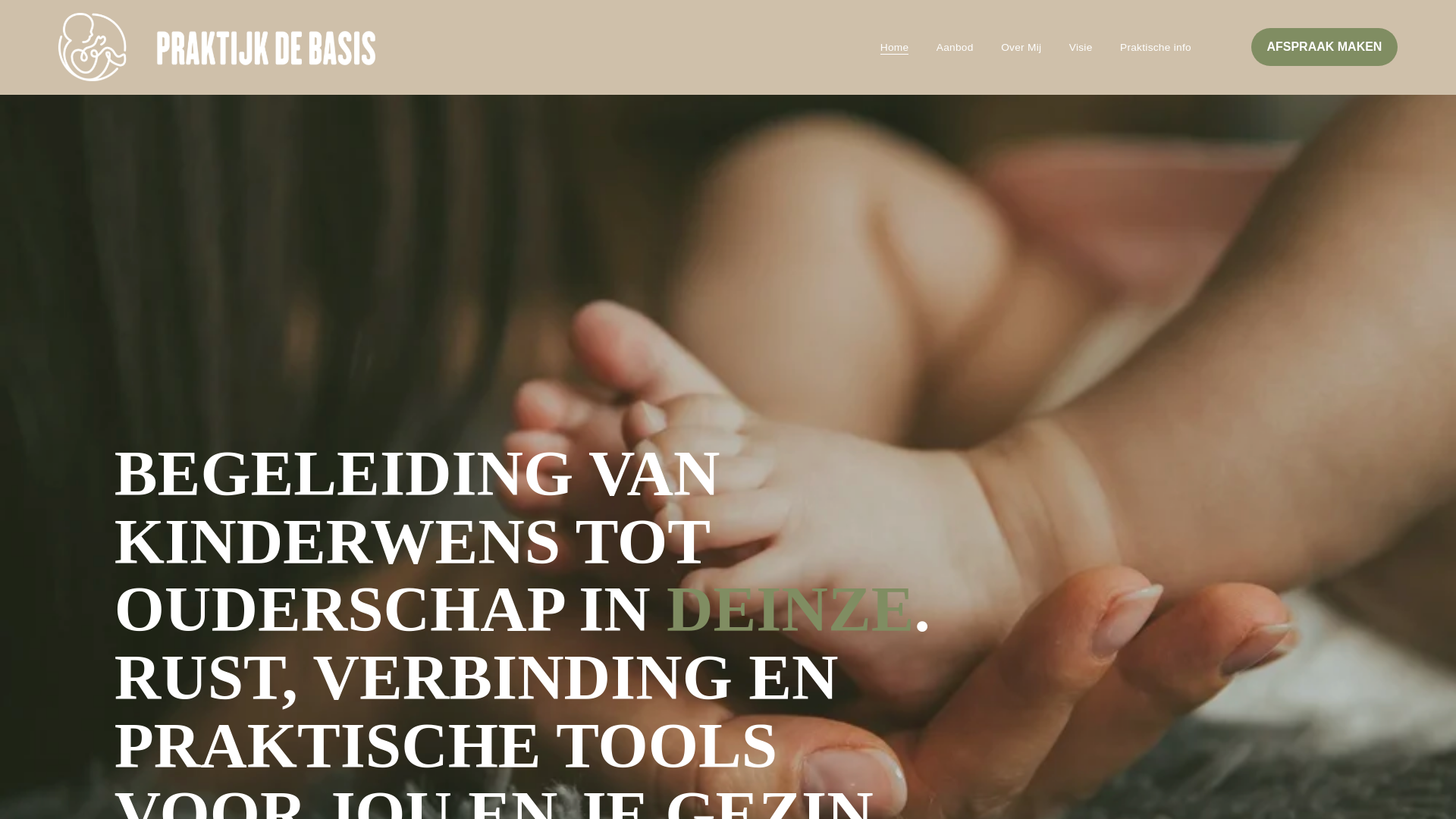 website screenshot of https://praktijkdebasis.com/