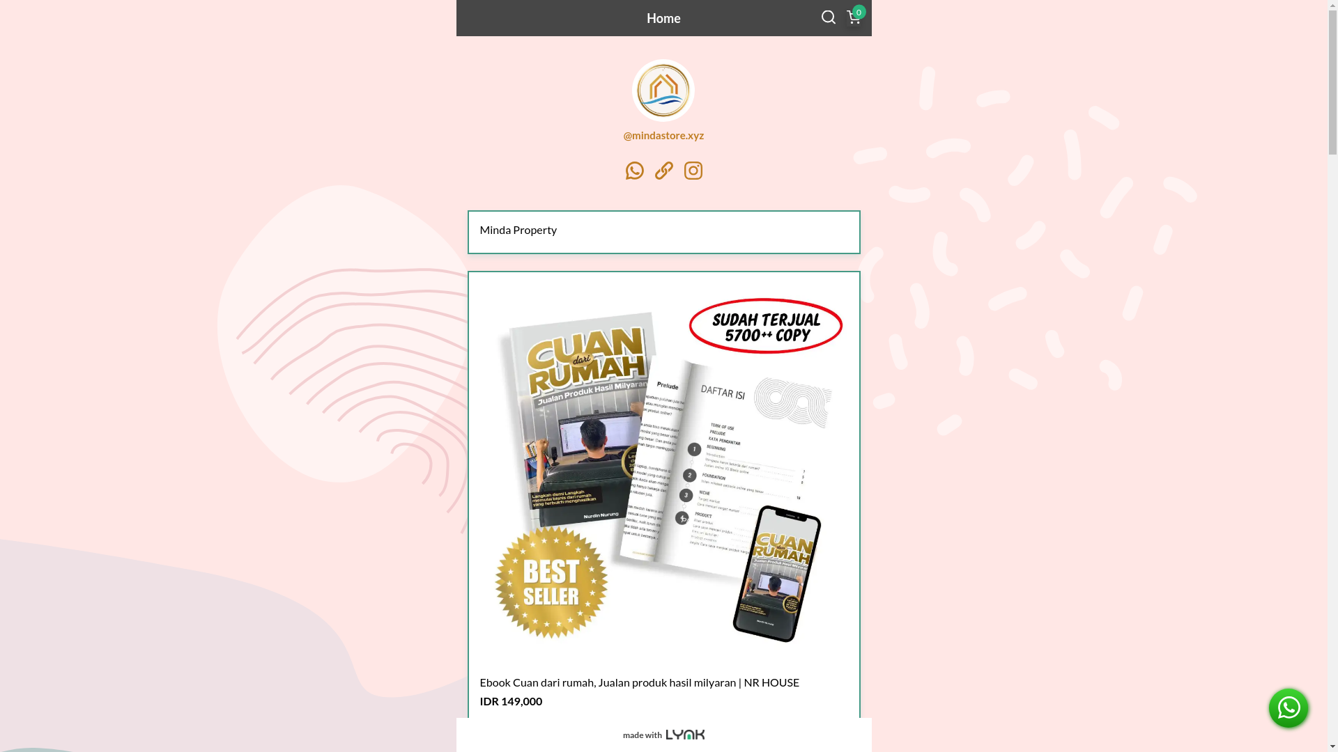 website screenshot of https://mindastore.xyz/