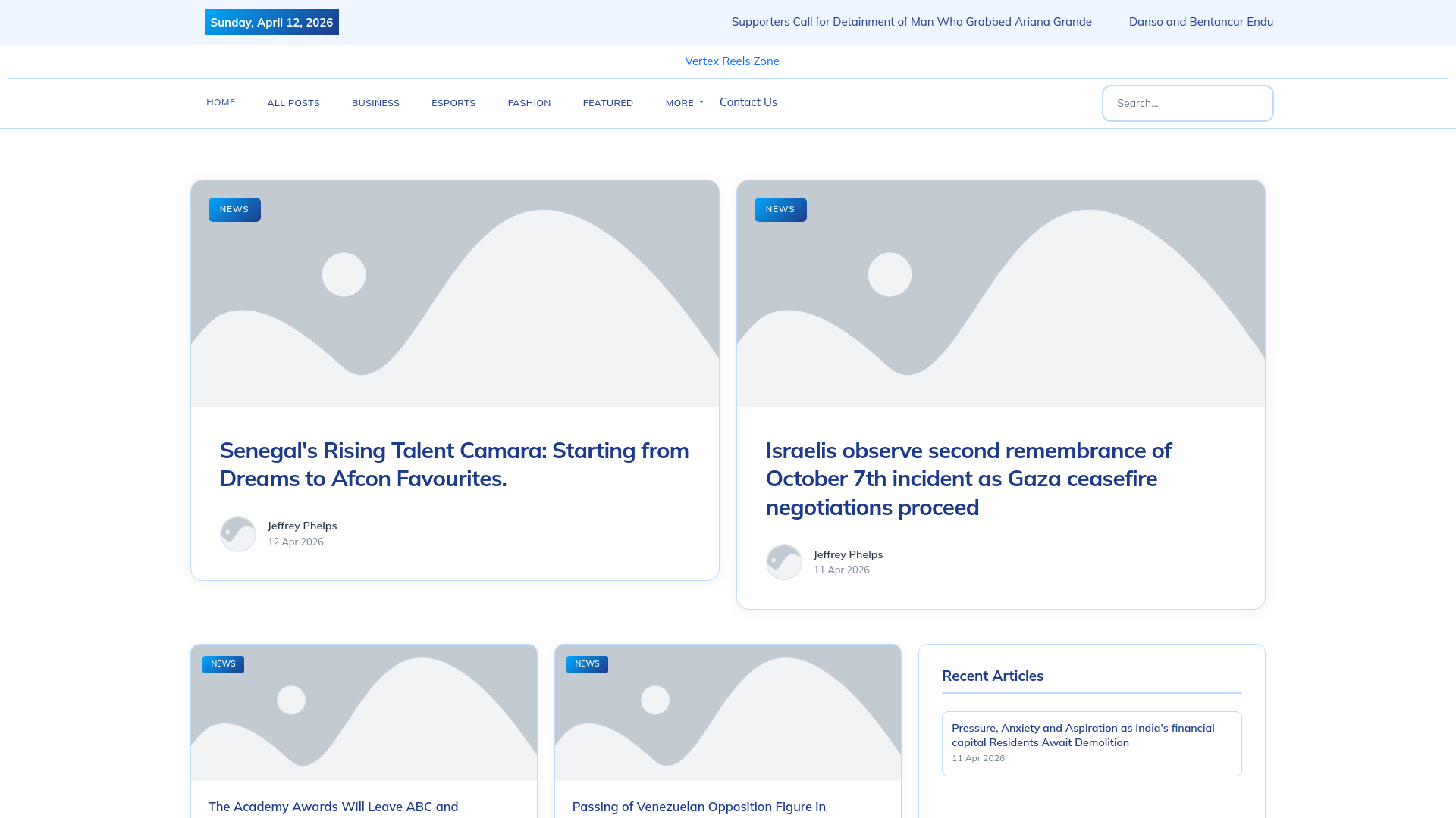 website screenshot of https://vertexreelszone.nl