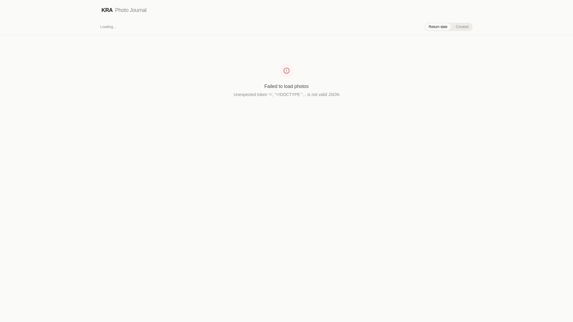 website screenshot of https://kra-photo-journal.pages.dev/