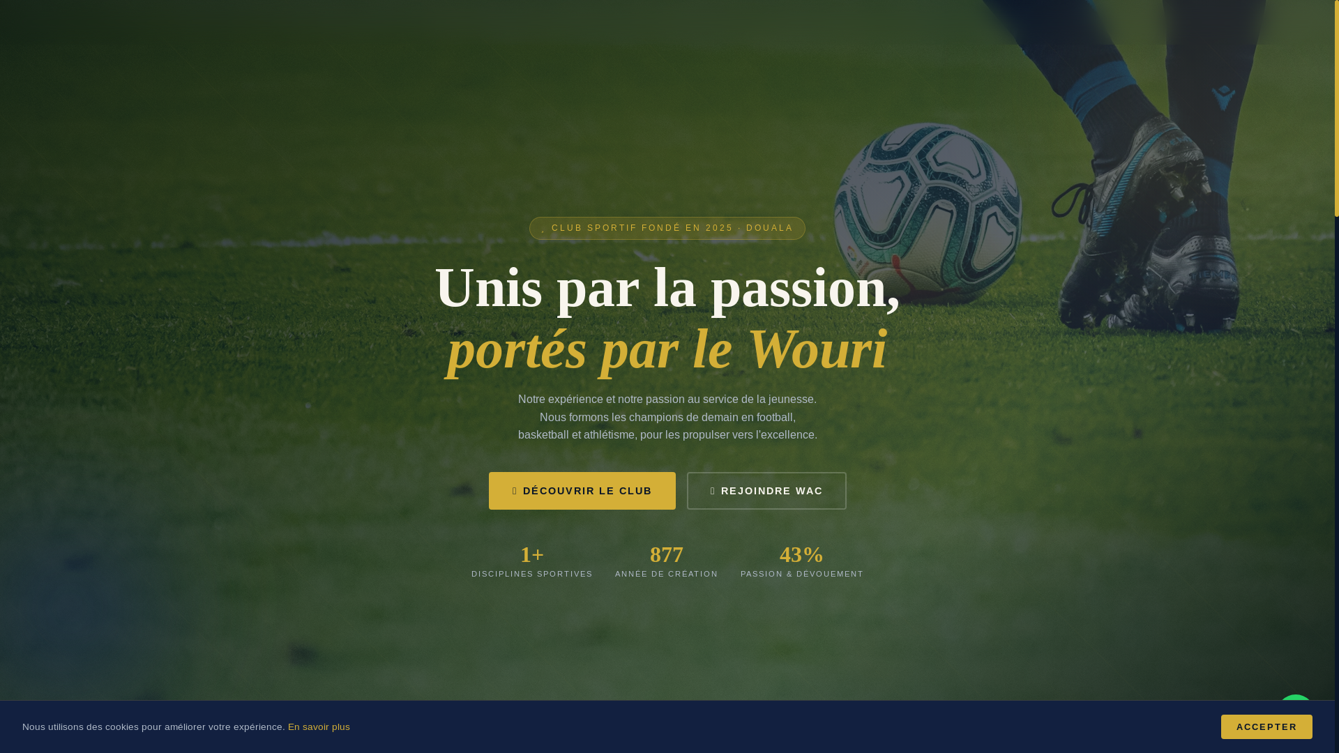 website screenshot of https://wouri-athletic-club.pages.dev/