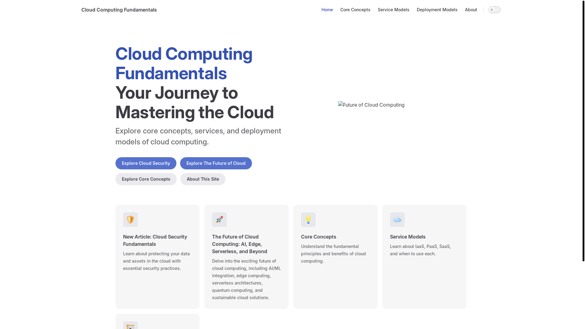 website screenshot of https://cloud-computing-fundamentals.pages.dev/