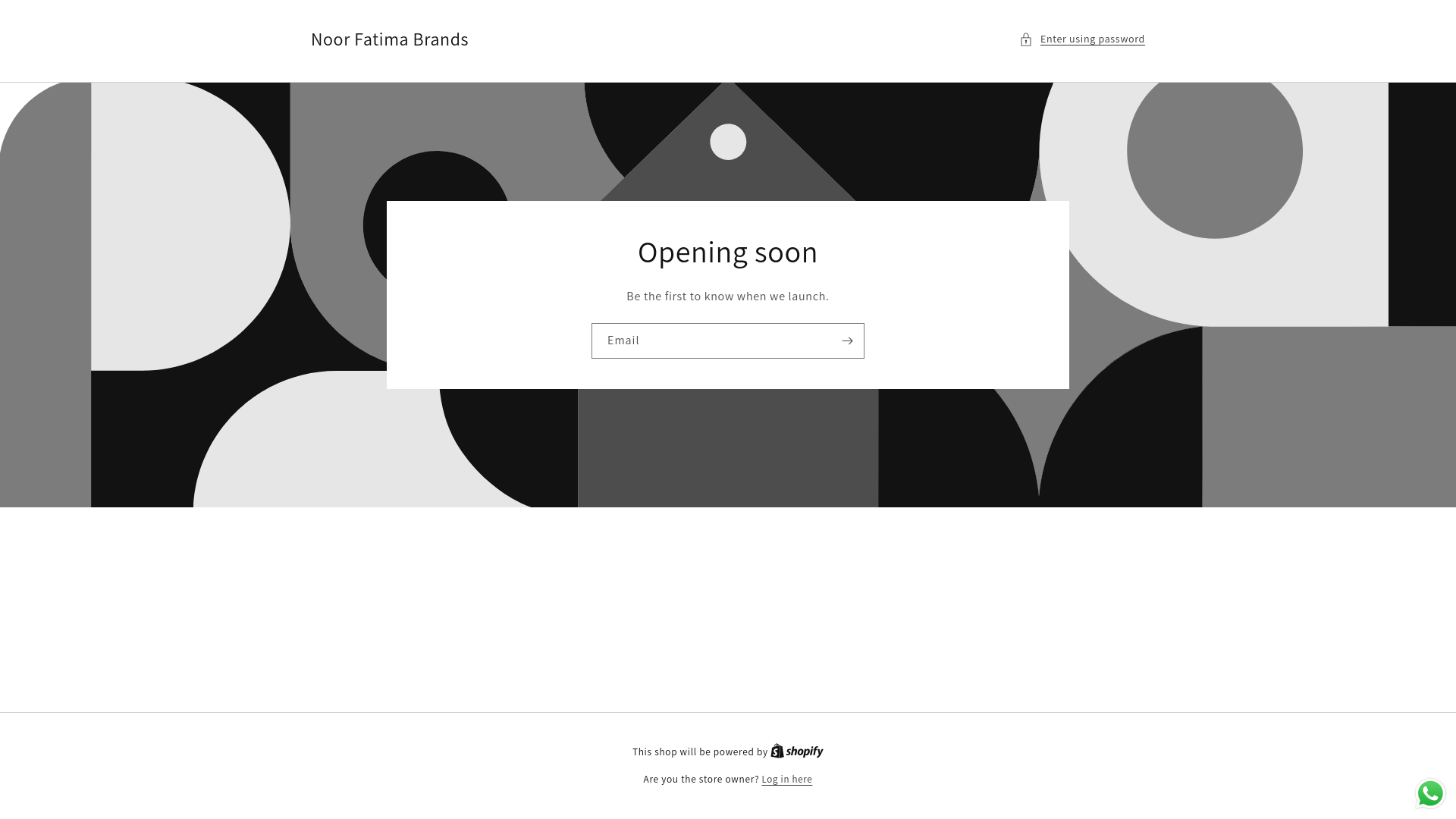 website screenshot of https://noorfatimabrand.store/