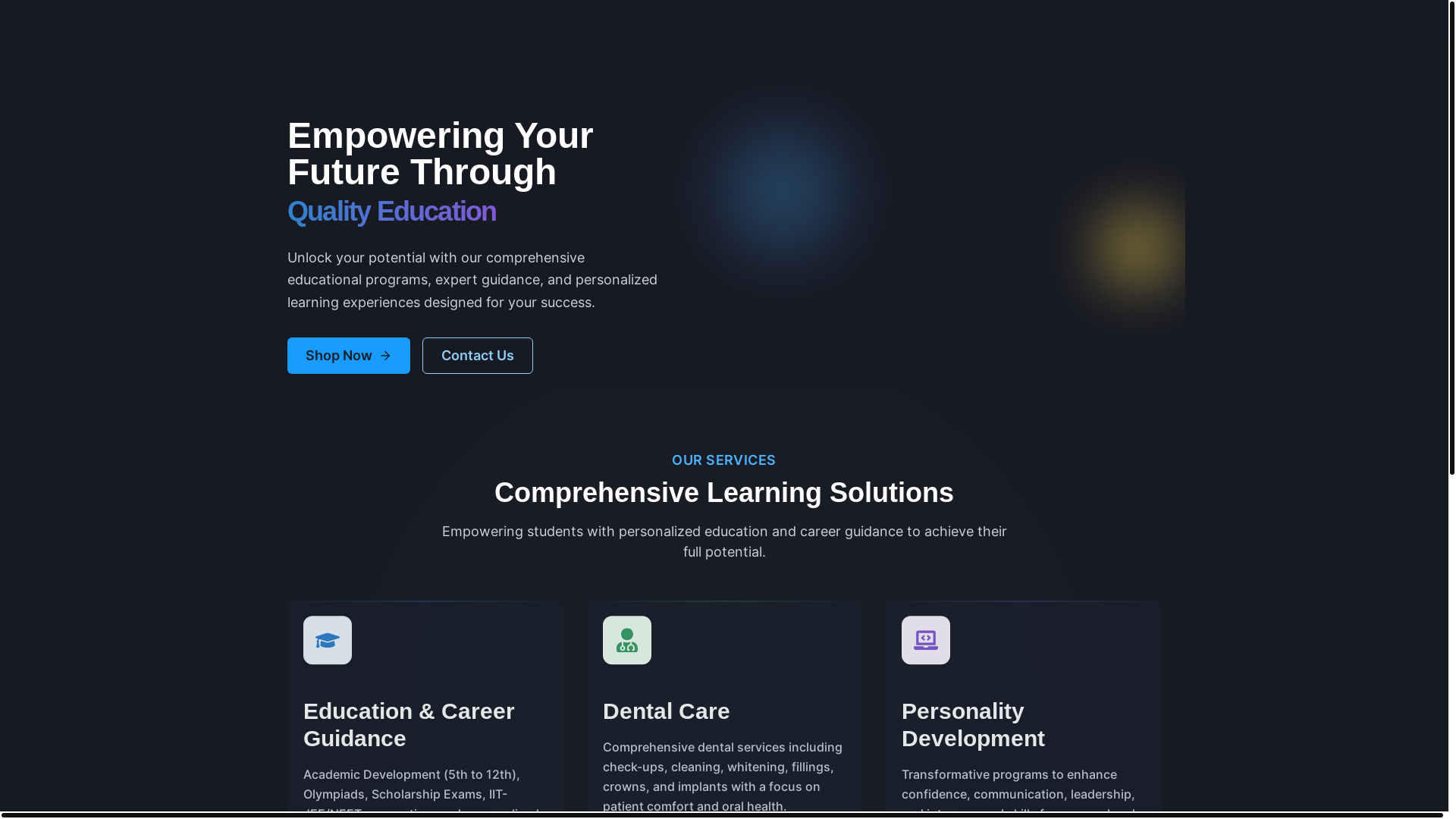 website screenshot of https://arhaeduworld.com/