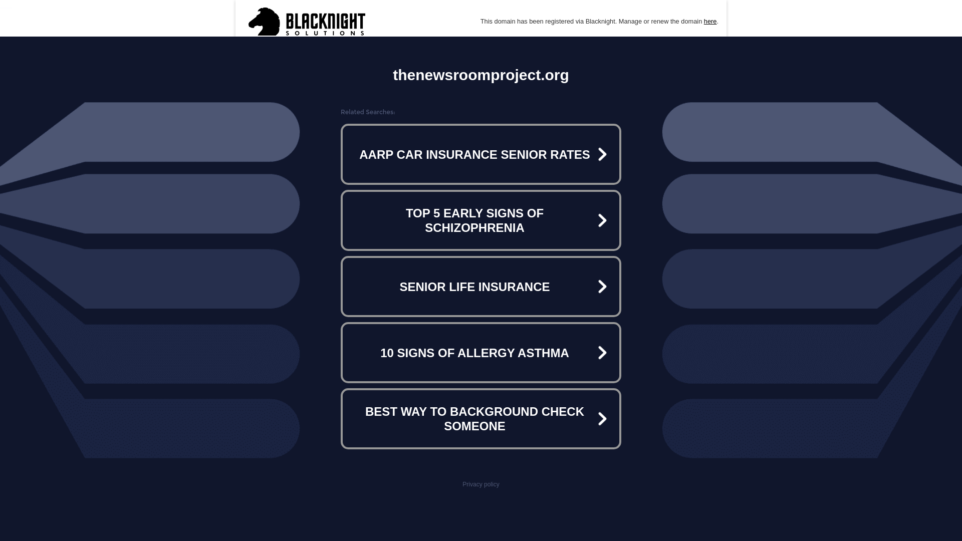 website screenshot of https://thenewsroomproject.org/