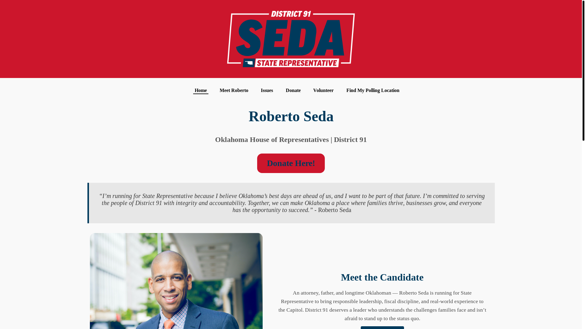 website screenshot of https://seda-campaign-website.pages.dev/