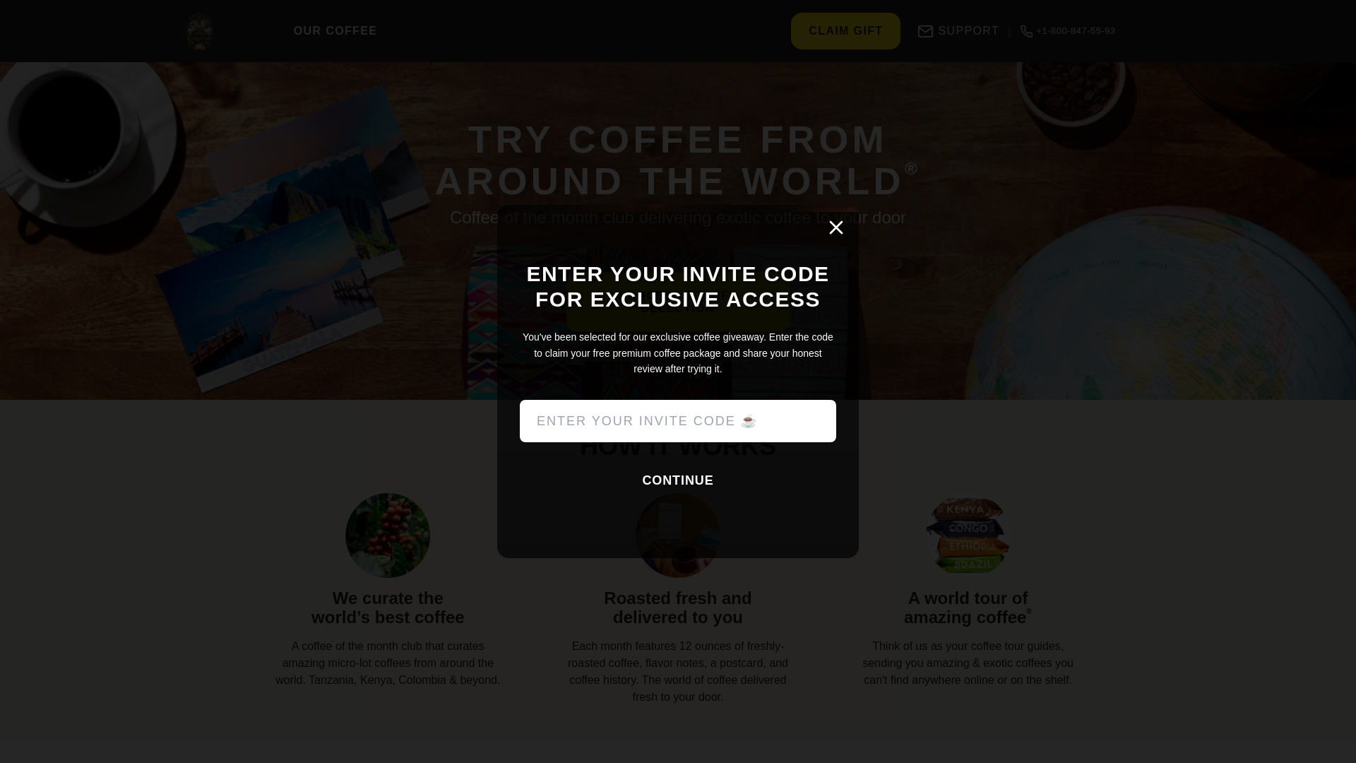 website screenshot of https://coffeeking-delivery.com/