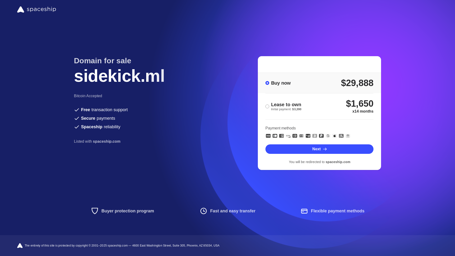 website screenshot of https://sidekick.ml/