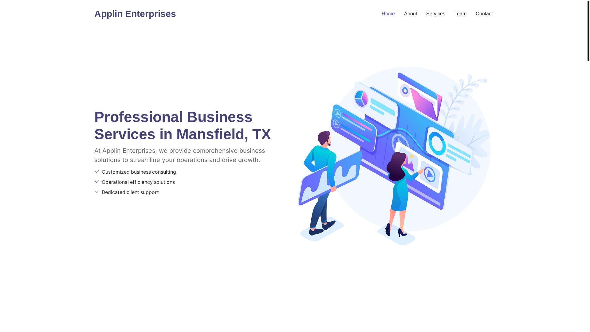 website screenshot of https://applinenterprises.pages.dev/