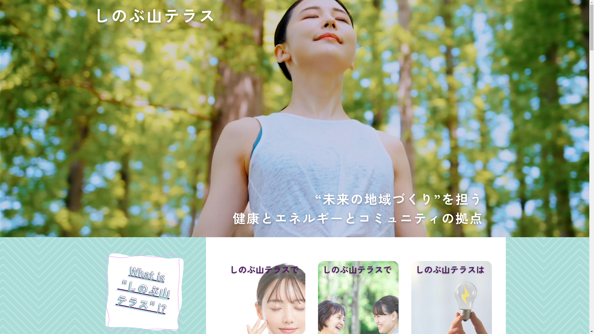 website screenshot of https://shinobuyama.jp/