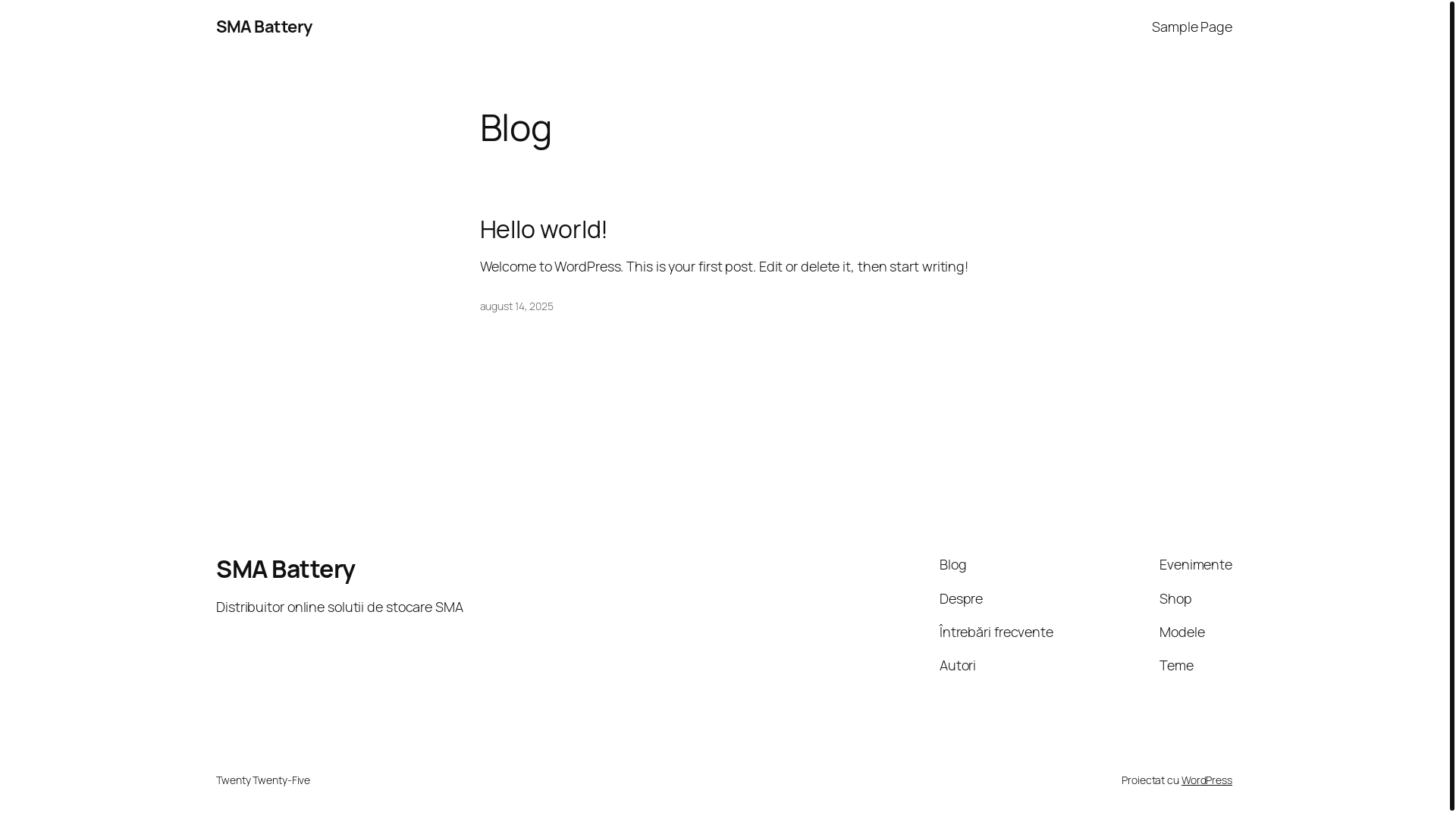 website screenshot of https://sma-battery.ro/
