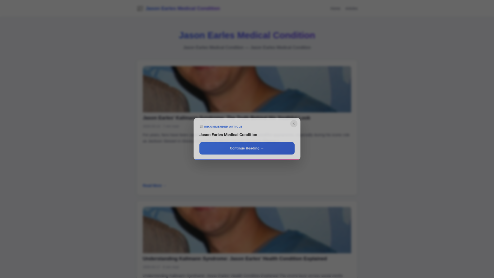 website screenshot of https://jason-earles-medical-condition.pages.dev/