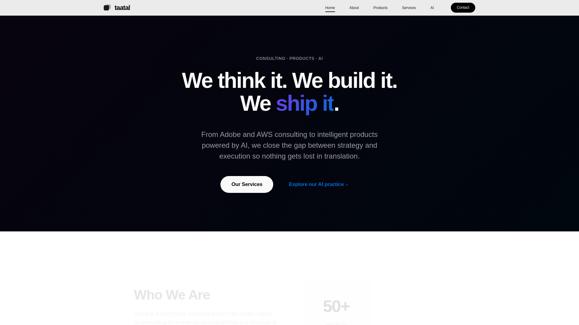 website screenshot of https://taatal-com.pages.dev/