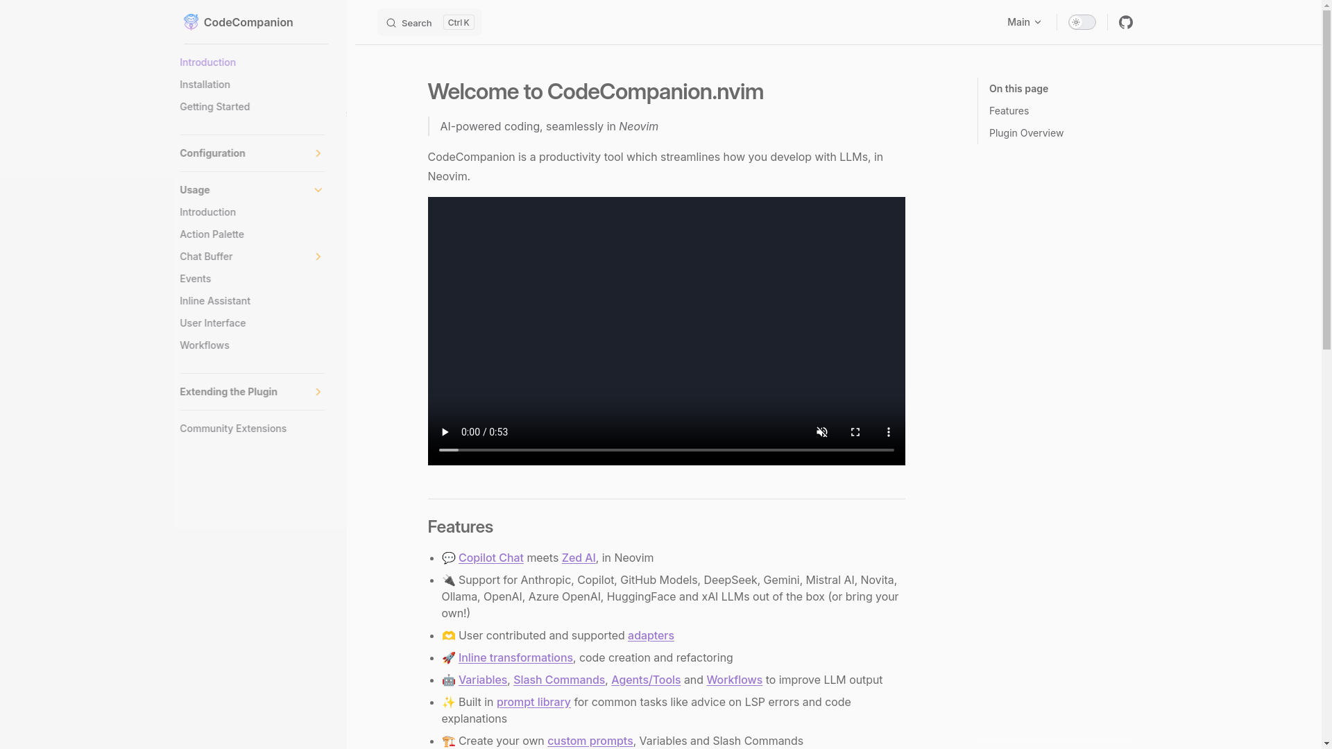 website screenshot of https://codecompanion.pages.dev/