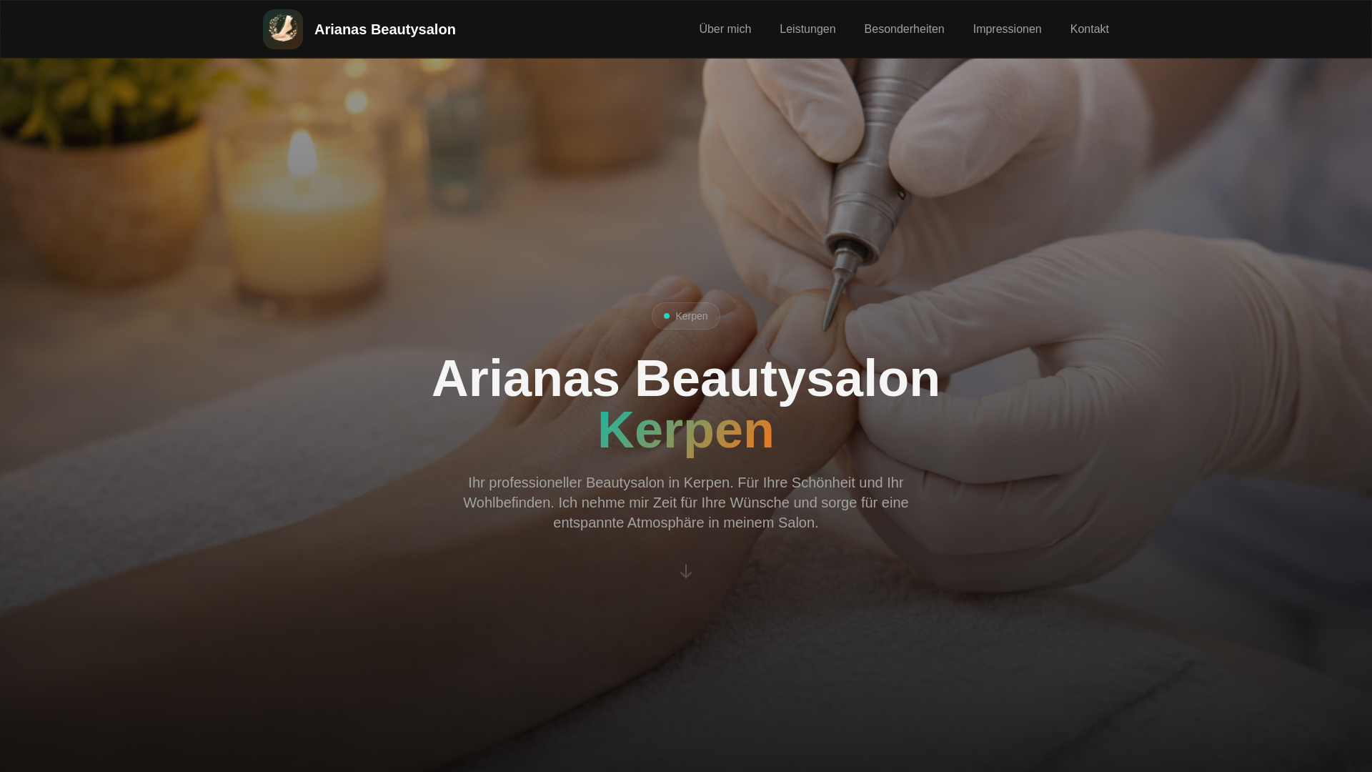 website screenshot of https://arianas-beautysalon-demo-2.pages.dev/