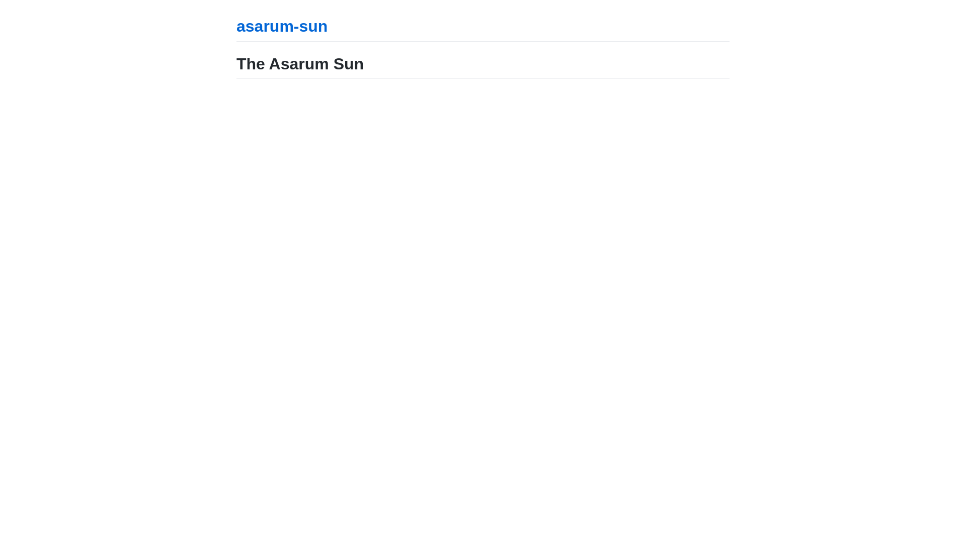 website screenshot of https://asarumsun.com/