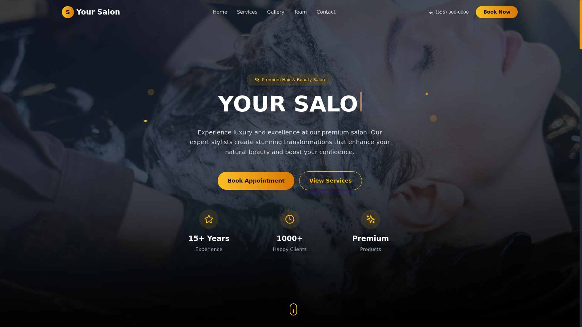 website screenshot of https://salon-template.pages.dev/