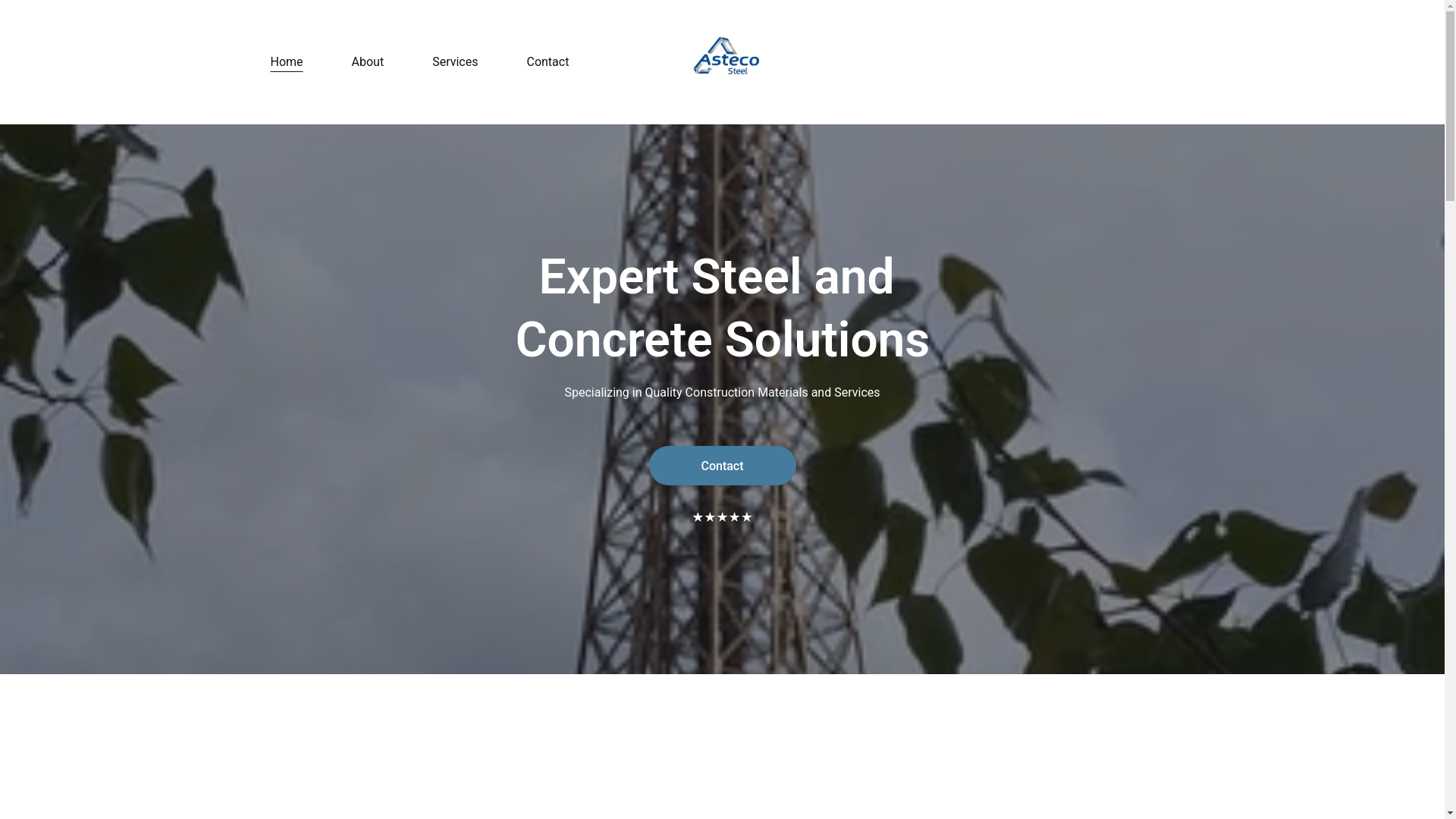 website screenshot of https://astecosteel-sd.com/