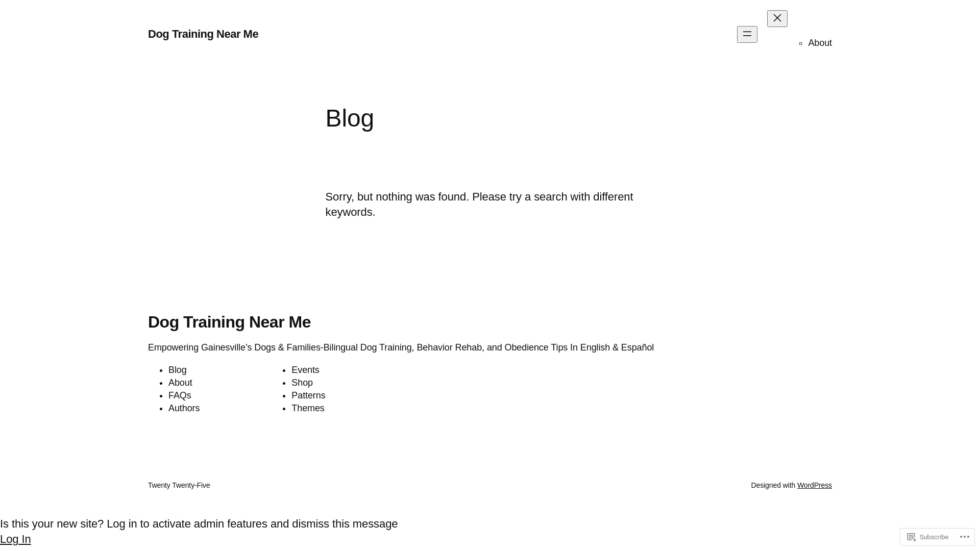 website screenshot of https://dogtrainingnearme.blog/