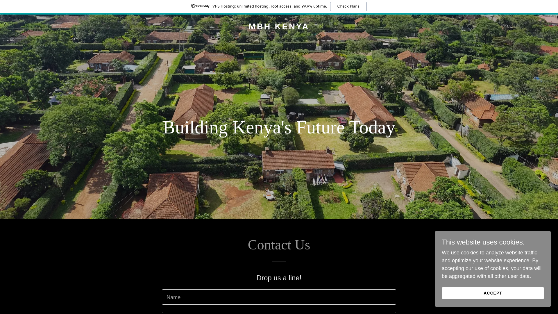 website screenshot of https://mbhkenya.com/