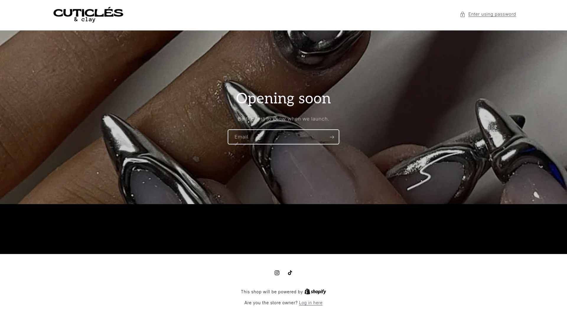 website screenshot of https://cuticlesclay.store/
