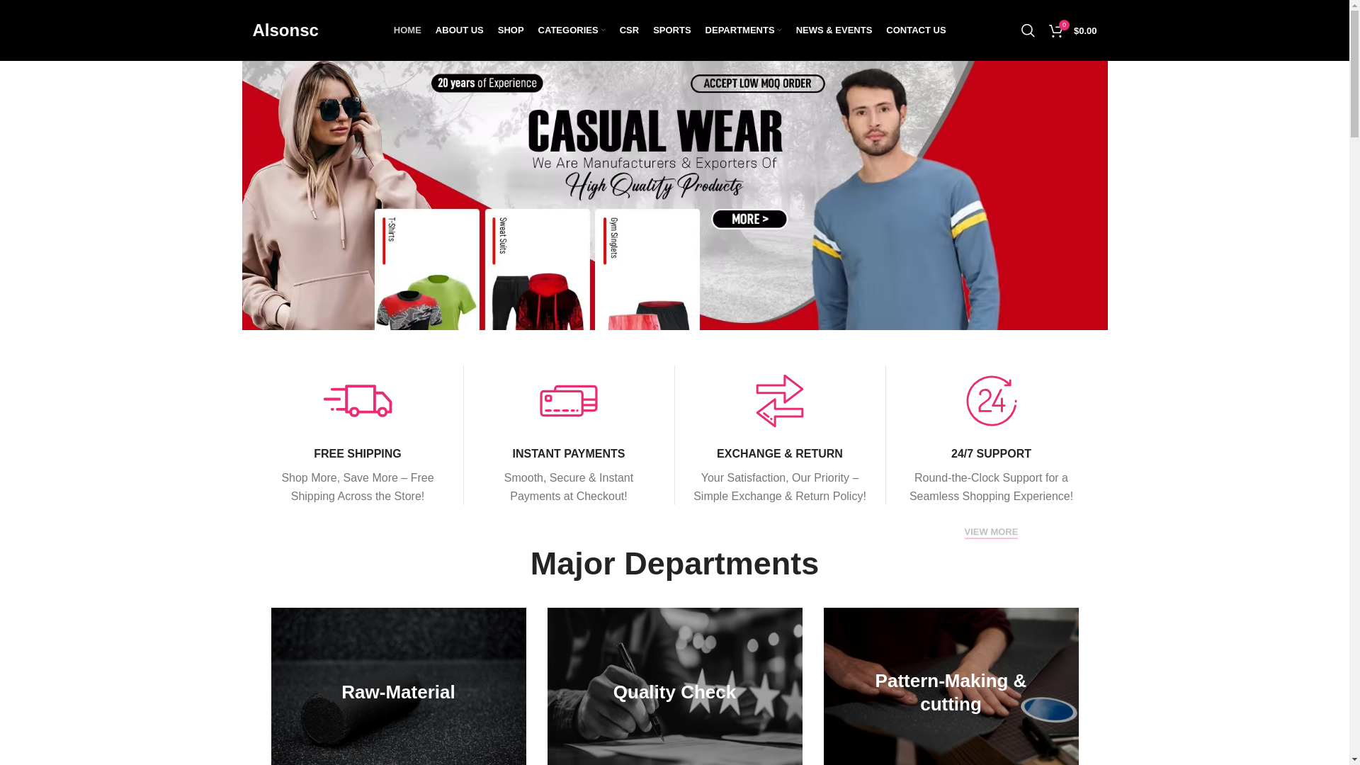 website screenshot of https://alsonsc.com.pk/