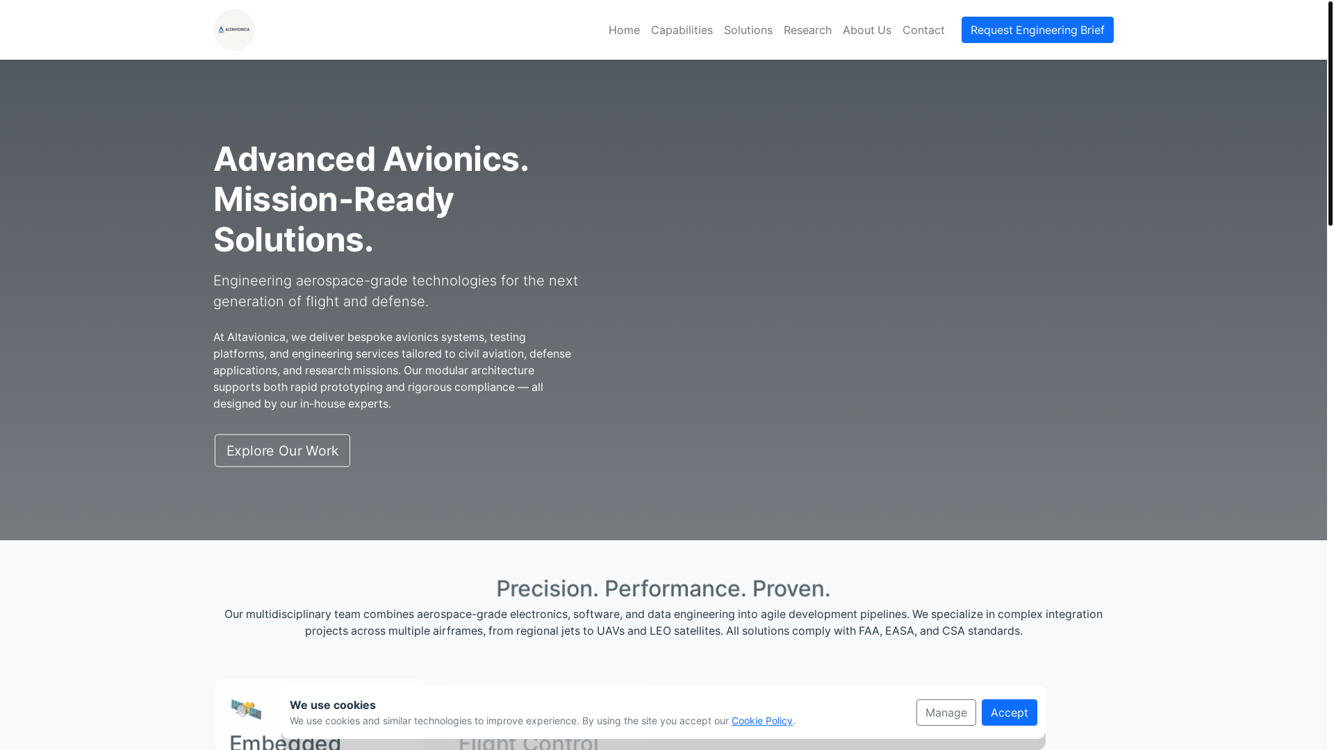 website screenshot of https://altavionica.com/