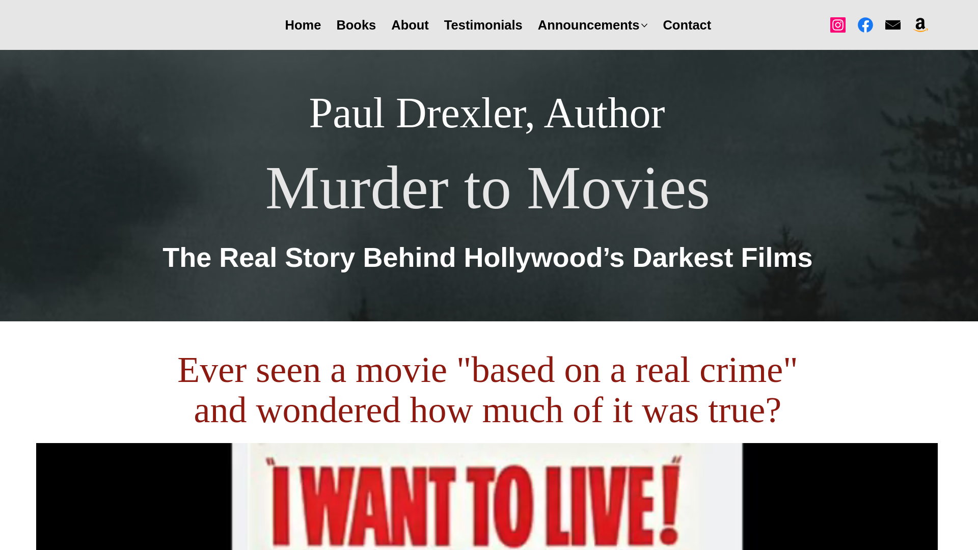 website screenshot of https://murdermovieco.com/