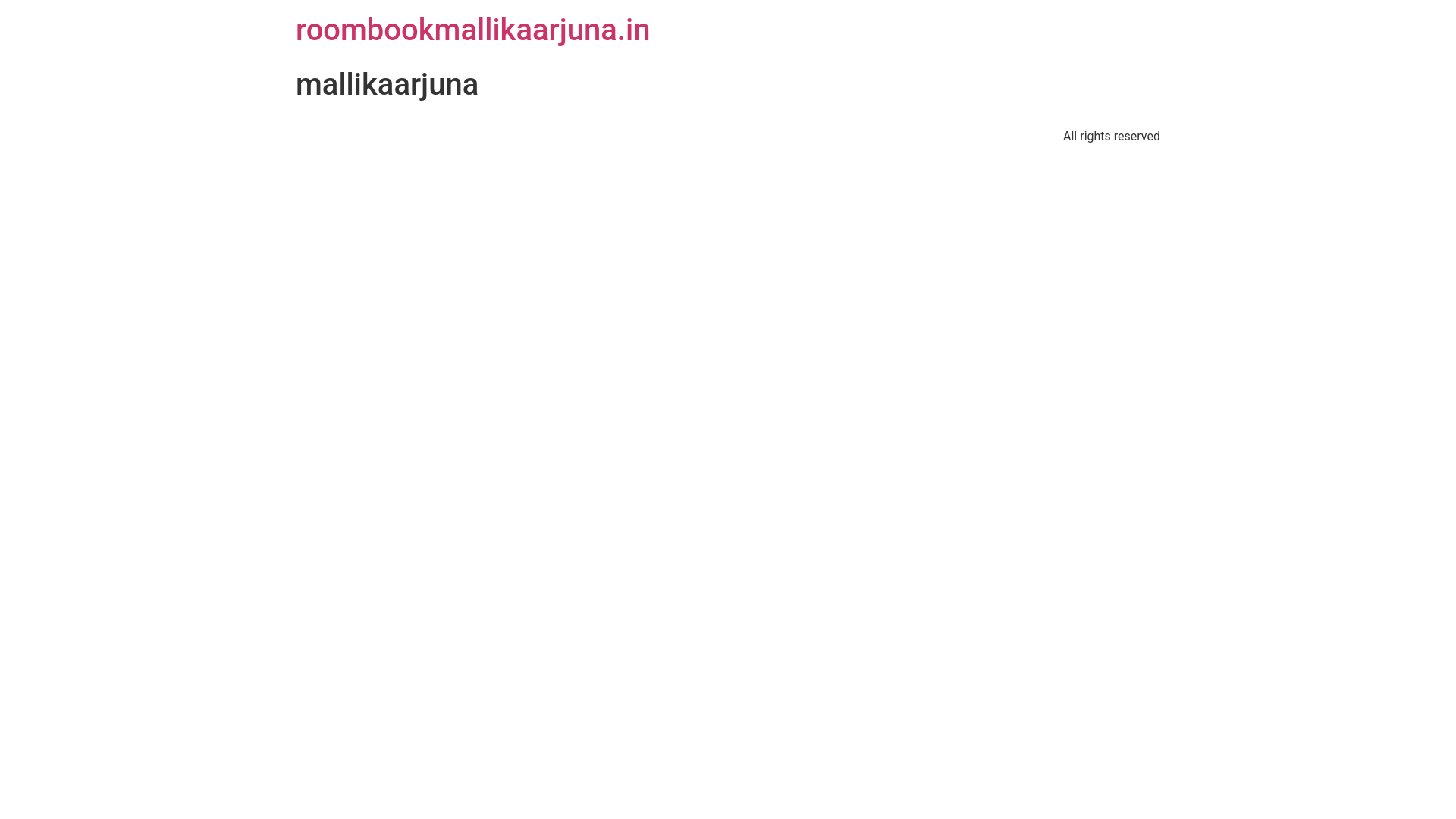 website screenshot of https://roombookmallikaarjuna.in/