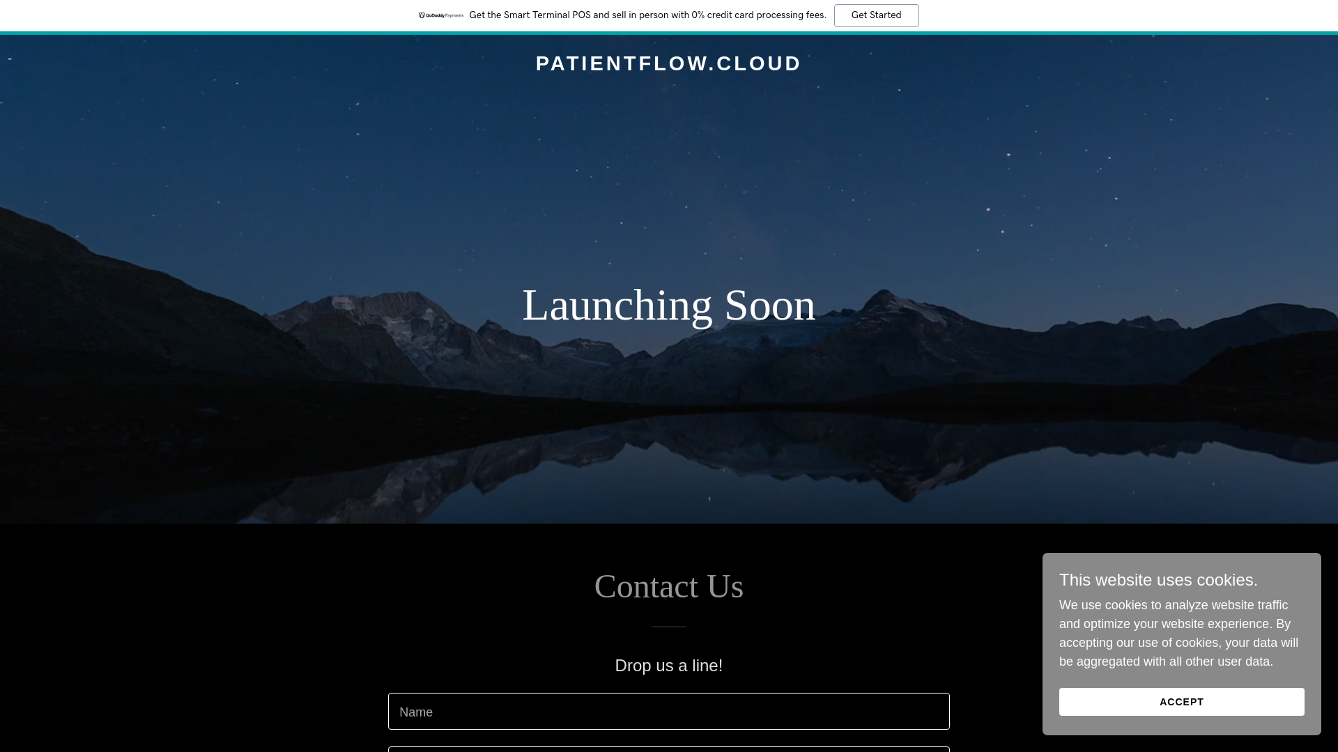 website screenshot of https://patientflow.cloud/