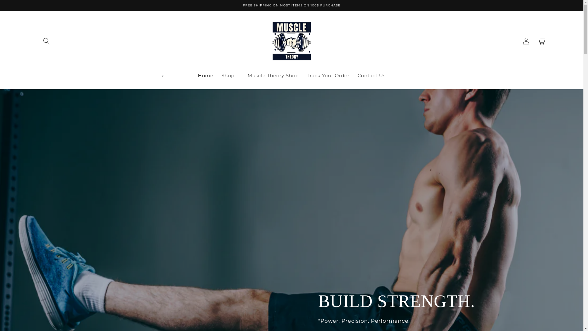 website screenshot of https://muscletheory.shop/