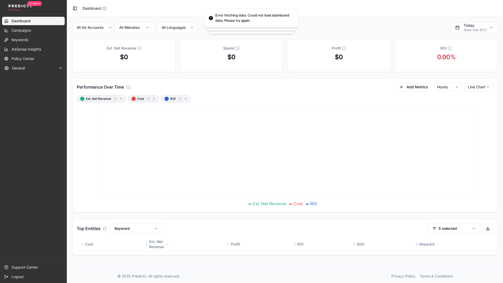 website screenshot of https://predicto-campaign-pilot.pages.dev/
