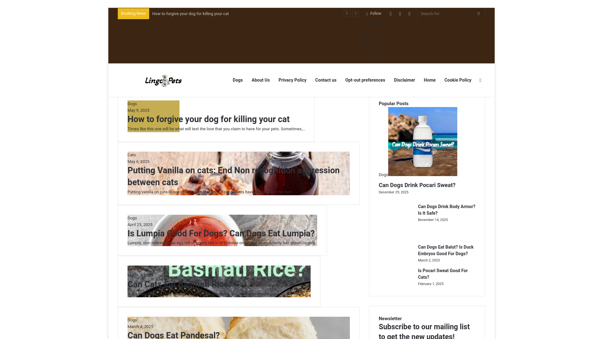website screenshot of https://lingonpets-kgwadwhg.pages.dev/