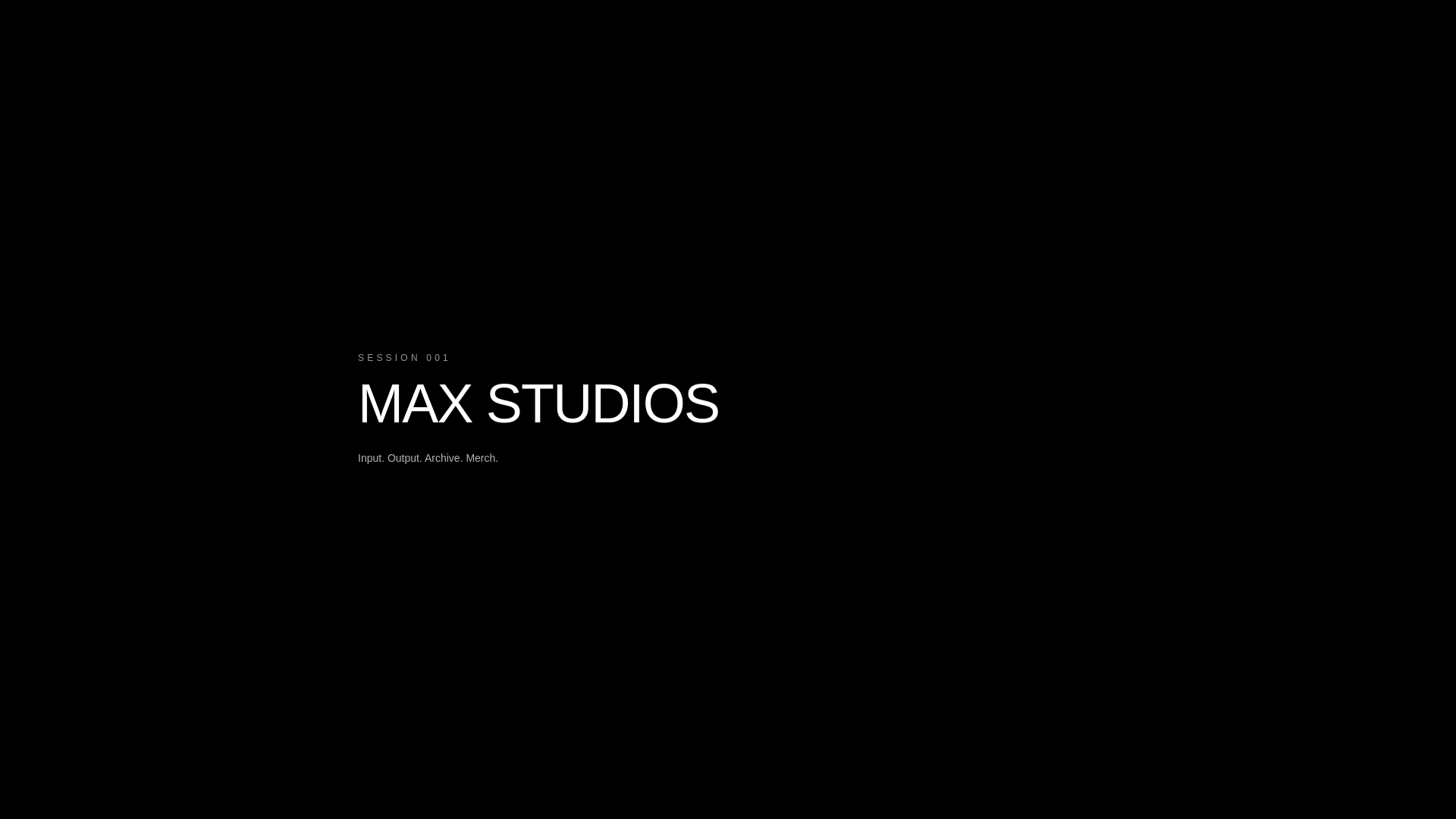 website screenshot of https://maxstudios.io