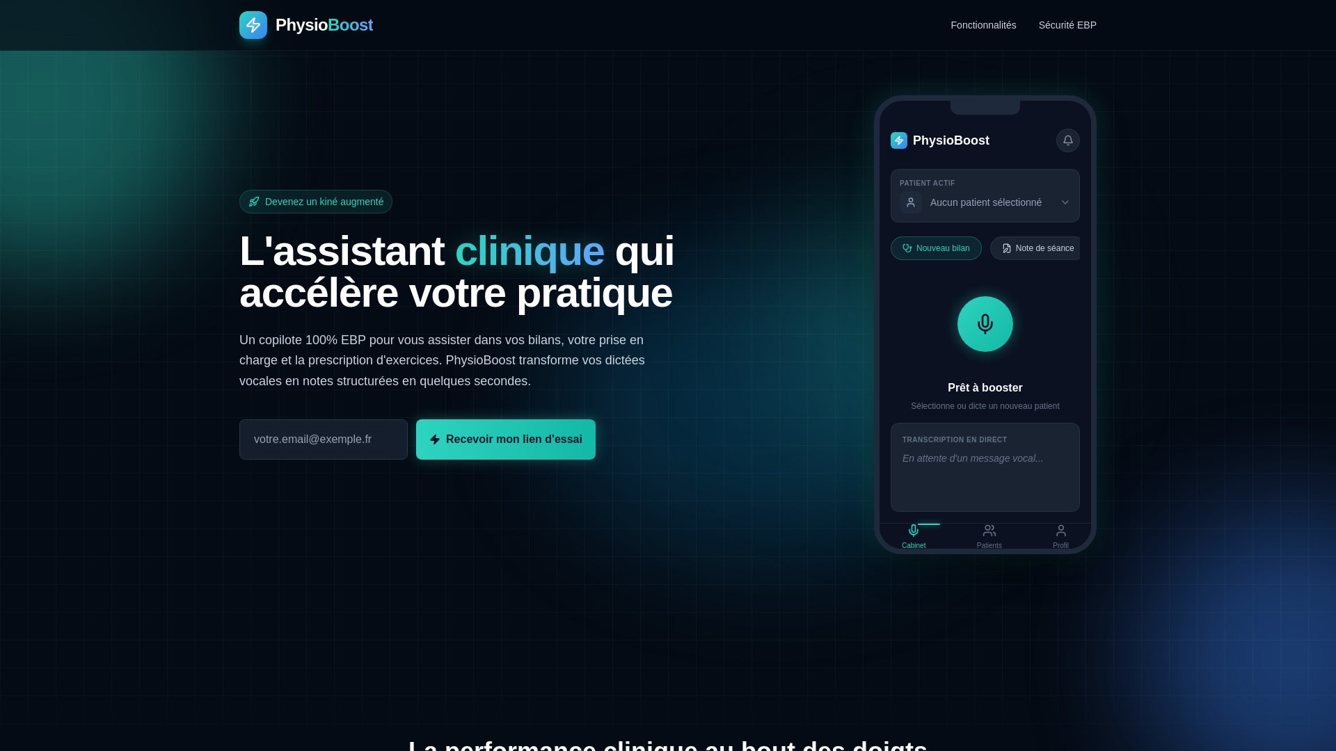 website screenshot of https://physioboost.fr/