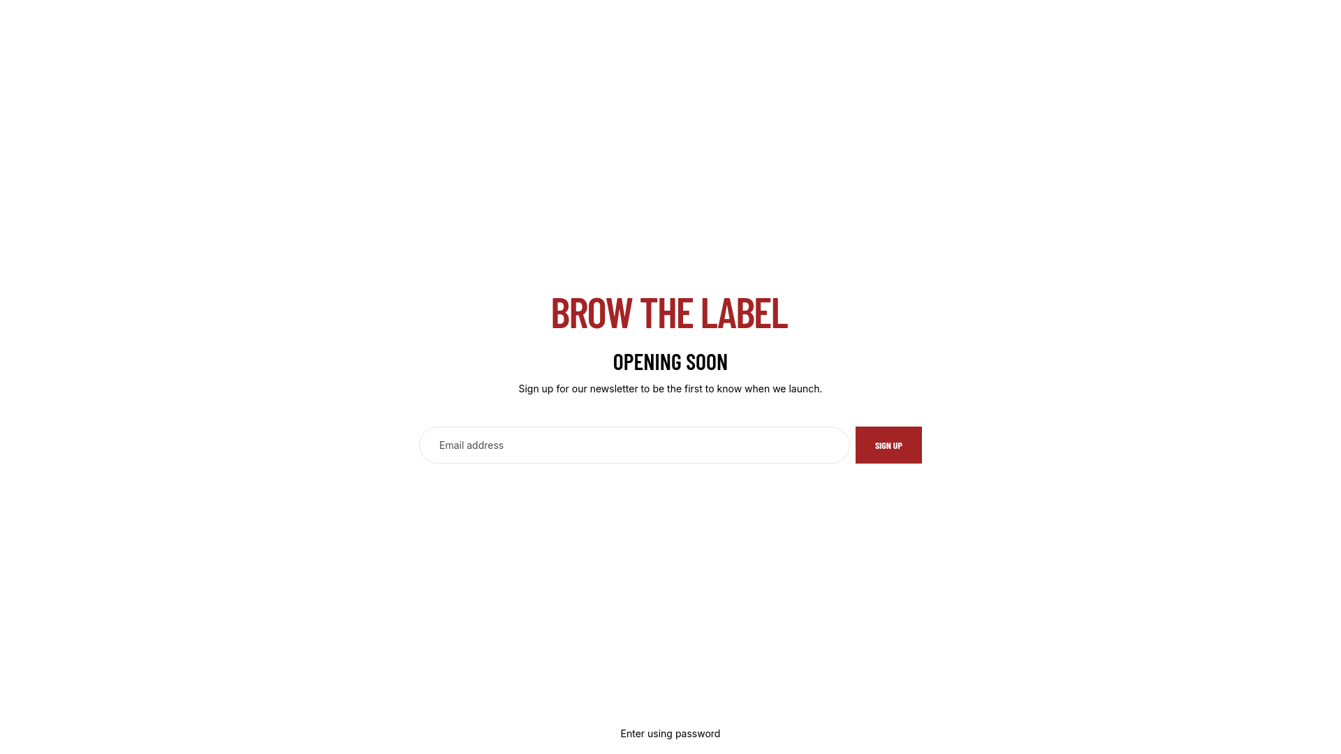 website screenshot of https://browthelabel.com/