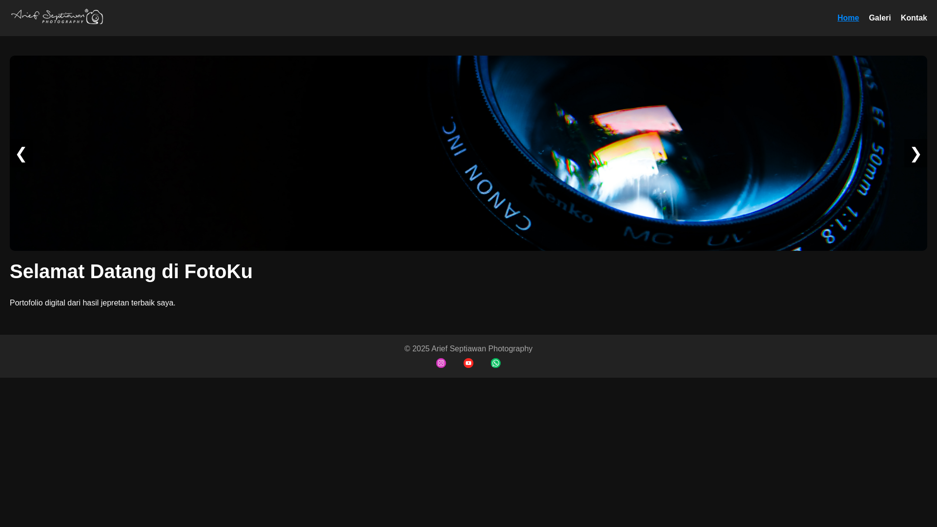 website screenshot of https://photographyarief.pages.dev/