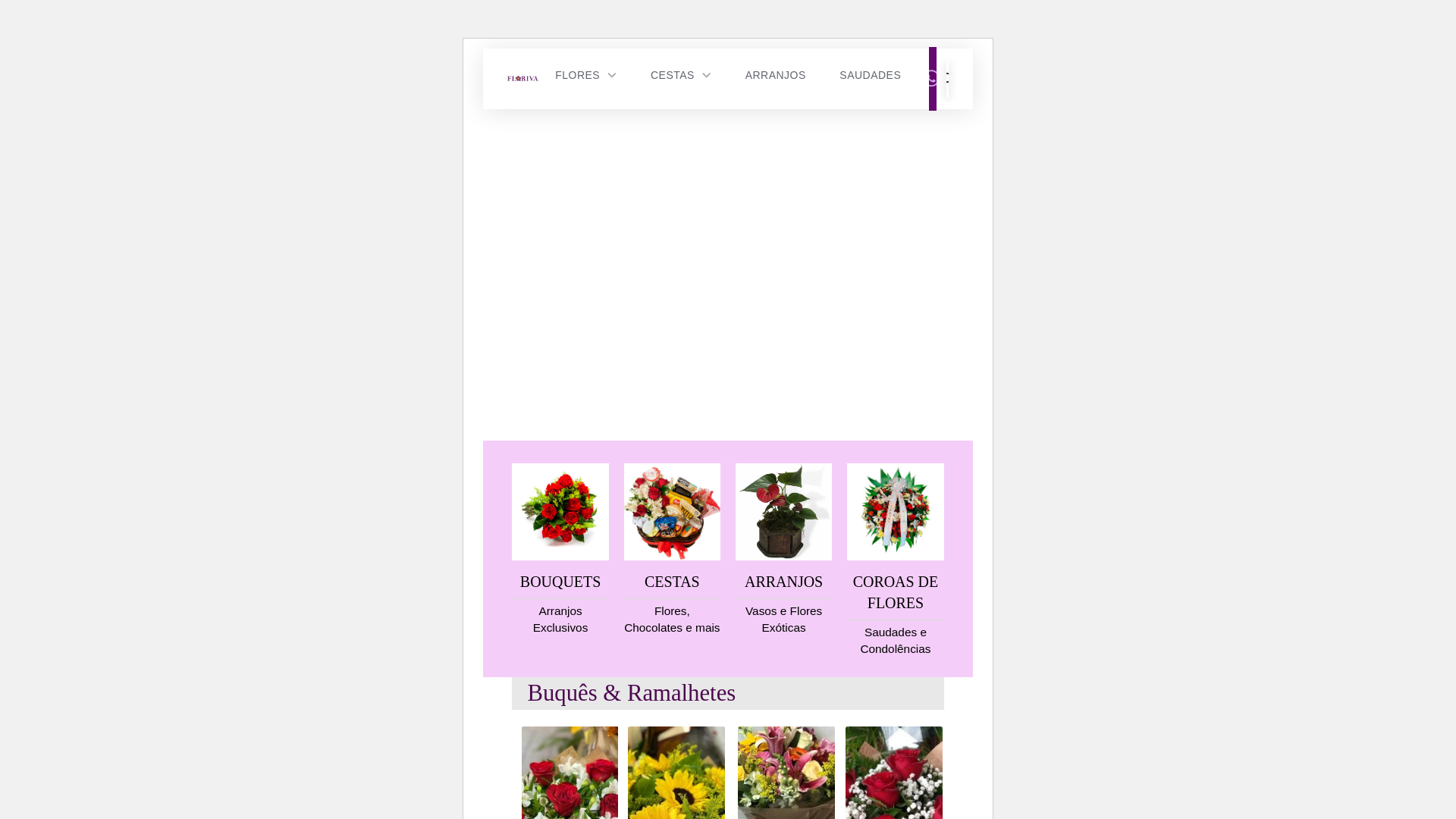 website screenshot of https://floriculturafloriva.com.br/