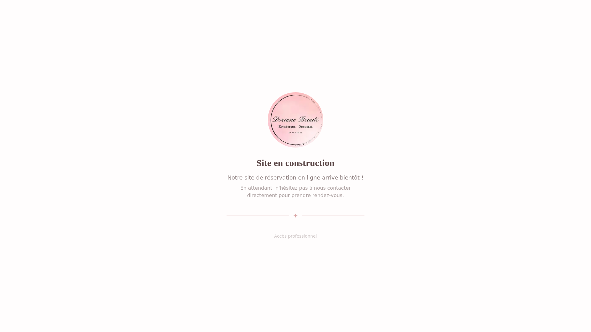 website screenshot of https://dorianebeaute.fr/