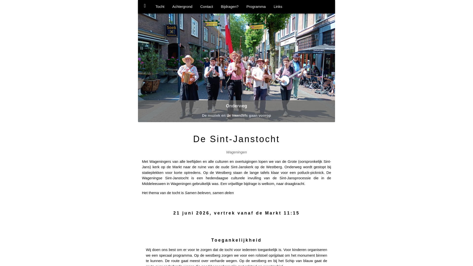 website screenshot of https://sintjanstocht.nl