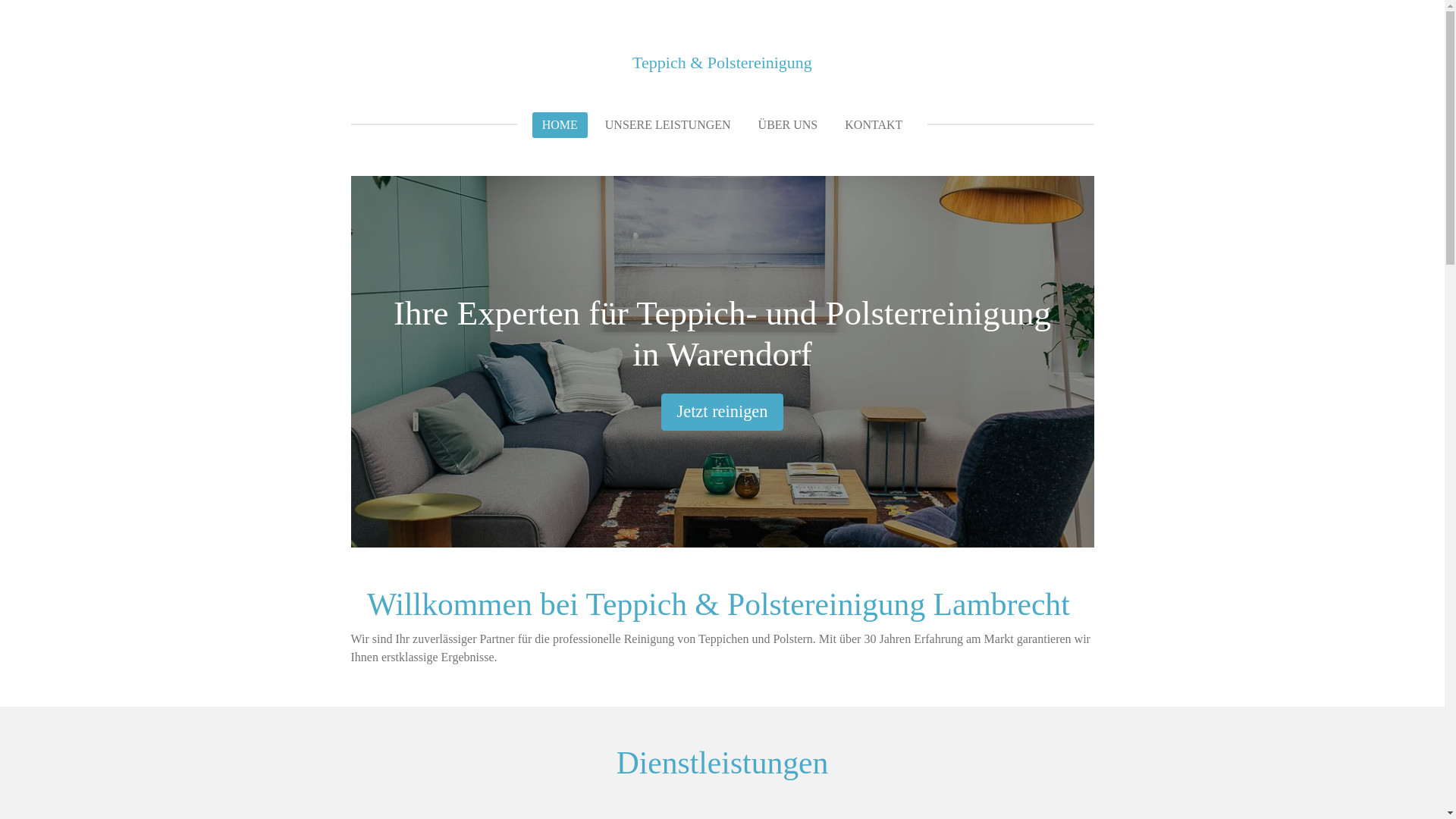 website screenshot of https://teppichreinigungwarendorf.com/