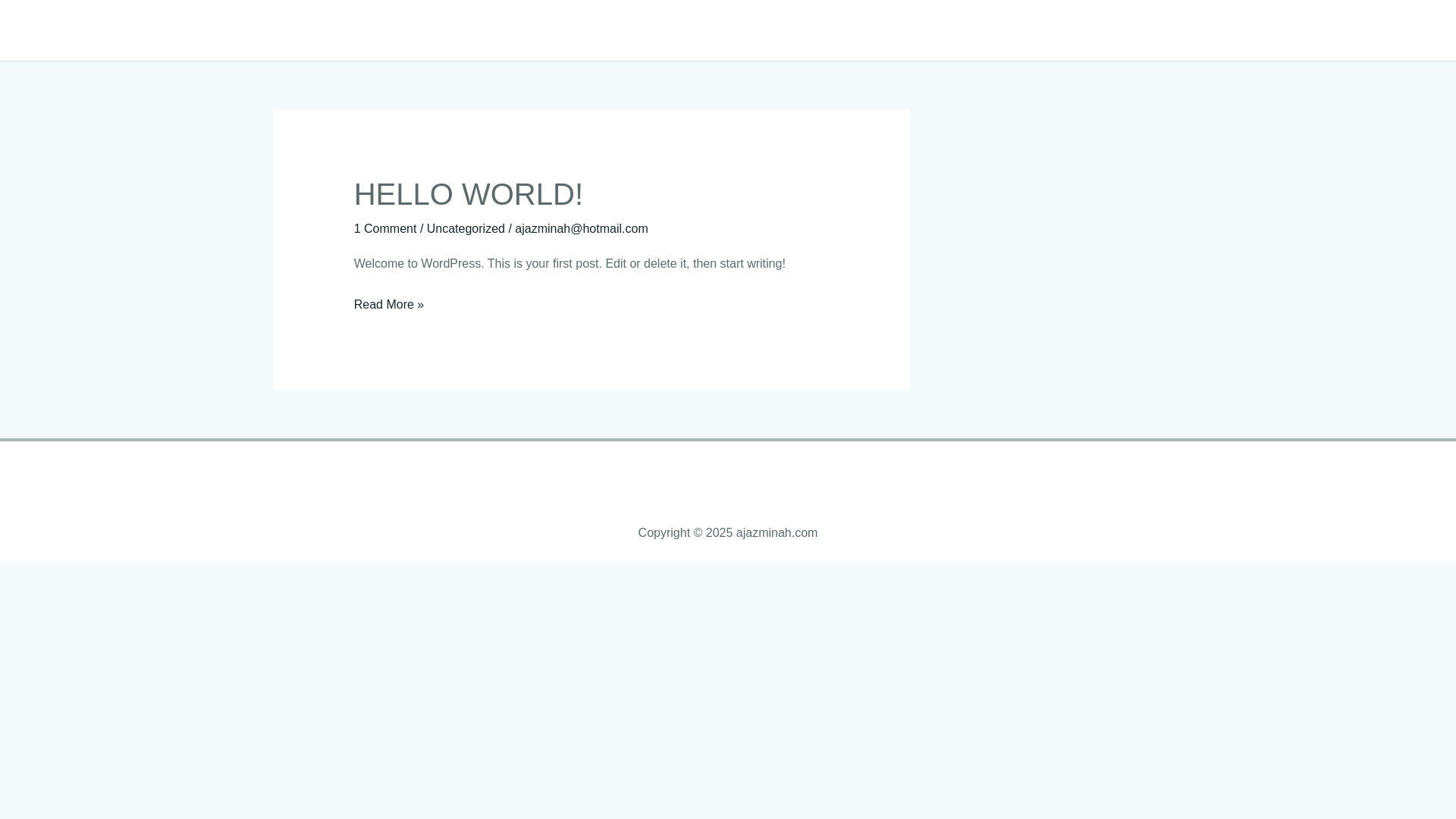 website screenshot of https://ajazminah.com/