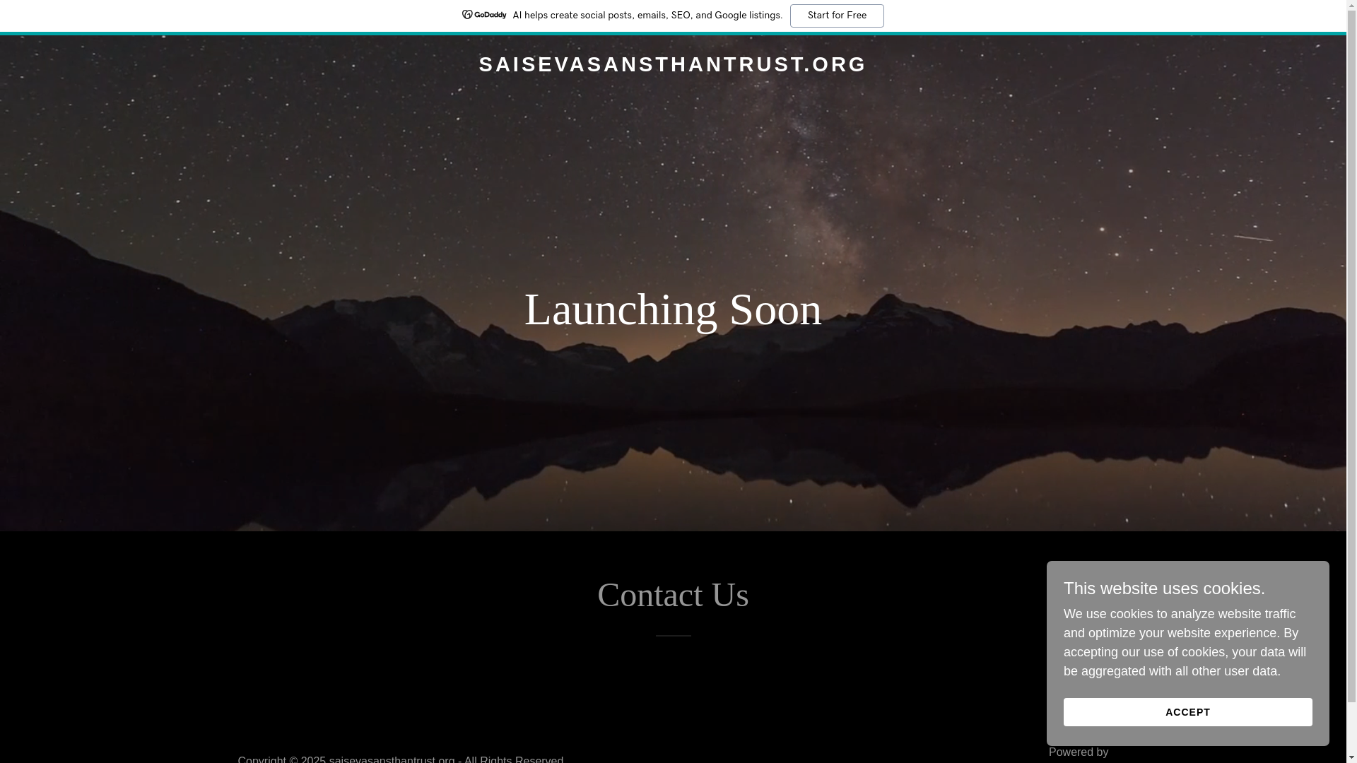 website screenshot of https://saisevasansthantrust.org/