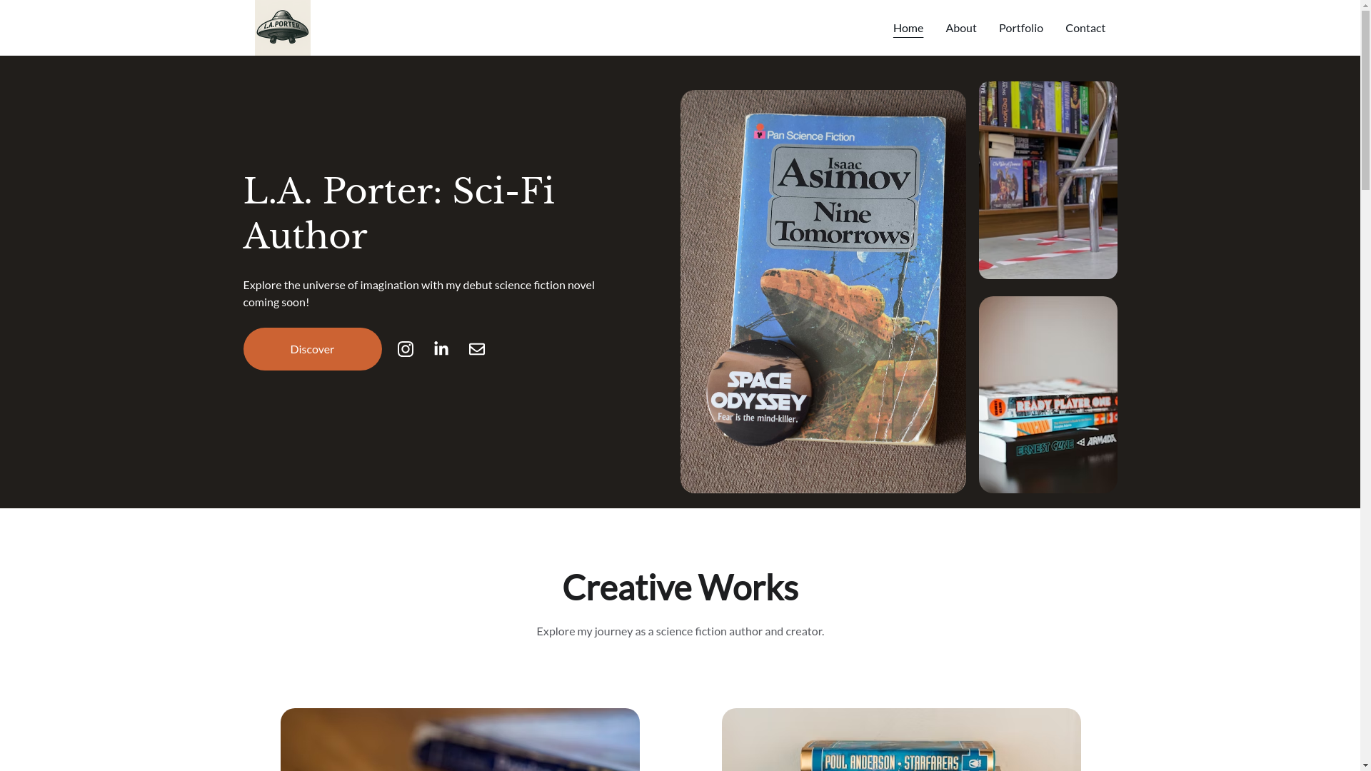 website screenshot of https://laporterbooks.com/